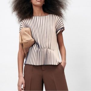 Zara Pleated Top size M-L NWT